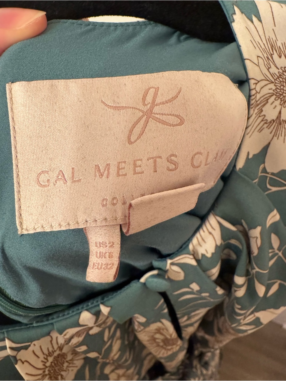Gal Meets Glam Floral Maxi Dress in Teal with Tie Waist - Picture 2 of 5